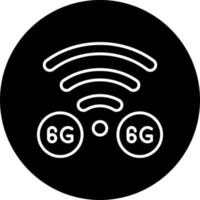 6g rede vetor ícone estilo