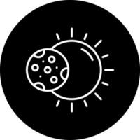 solar eclipse vetor ícone estilo