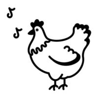 na moda galinha sons vetor