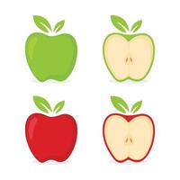 maçã fruta vetor conjunto ícone
