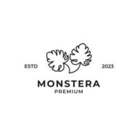 vetor monstera folha logotipo Projeto conceito ilustração idéia