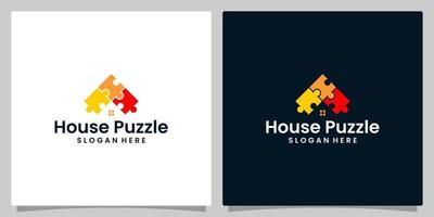 enigma logotipo Projeto modelo com casa construção logotipo gráfico Projeto vetor ilustração. símbolo, ícone, criativo.