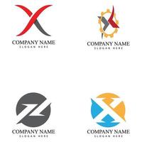 x carta logotipo modelo vetor ícone ilustração conjunto de design