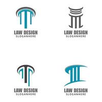 justiça lei logotipo modelo ilustração vetorial conjunto de design vetor
