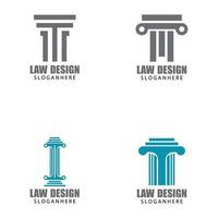 justiça lei logotipo modelo ilustração vetorial conjunto de design vetor