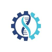 dna tecnologia mecânico engrenagem moderno logotipo vetor