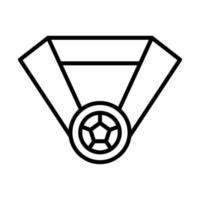 medalha, fita, futebol vetor ícone