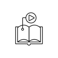 livro vídeo Educação cursos vetor ícone