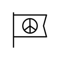 bandeira, Paz vetor ícone