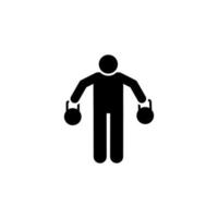 kg homem ginástica Treinamento Esportes com seta pictograma vetor ícone