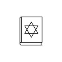 livro, Hanukkah, judaísmo vetor ícone