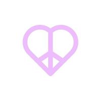 paz, coração, amor vetor ícone