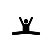 exercício homem Academia esporte ginástica com seta pictograma vetor ícone