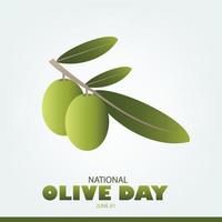 vetor ilustração do nacional Oliva dia. simples e elegante Projeto