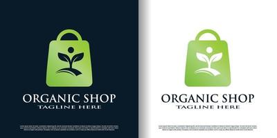 orgânico fazer compras logotipo Projeto com criativo conceito premiun vetor