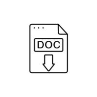 arquivo, documento, doc vetor ícone