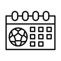 calendário, futebol vetor ícone