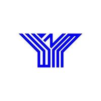 design criativo do logotipo da carta wnm com gráfico vetorial, logotipo simples e moderno do wnm. vetor