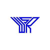 design criativo do logotipo da letra wsr com gráfico vetorial, logotipo wsr simples e moderno. vetor