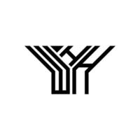 whh letter logo design criativo com gráfico vetorial, whh logotipo simples e moderno. vetor