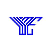 design criativo do logotipo da carta wme com gráfico vetorial, logotipo wme simples e moderno. vetor