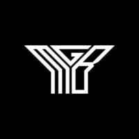 design criativo do logotipo da letra mgb com gráfico vetorial, logotipo simples e moderno do mgb. vetor