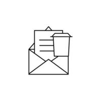 e-mail, lixo, SMS vetor ícone