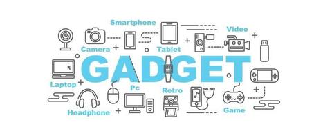 banner de vetor de gadget