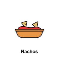 nachos, Comida vetor ícone