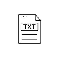 arquivo, documento, TXT vetor ícone