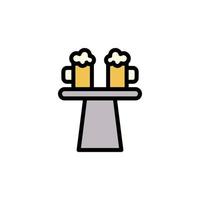 Barra mesa, Cerveja vetor ícone