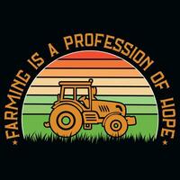 agricultura camiseta Projeto vetor