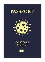 Modelo de capa do passaporte de vacina covid-19 para os Estados Unidos - semelhante a um documento de identidade americano. vetor