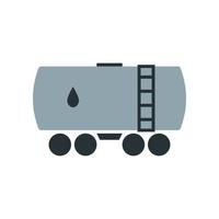 ícone da cisterna de óleo. elemento do conjunto dedicado à produção, processamento e transporte de petróleo e gás. vetor