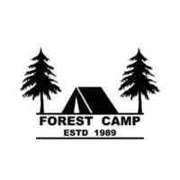 floresta acampamento logotipo projeto, ao ar livre logotipo, aventura logotipo modelo vetor