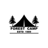 floresta acampamento logotipo projeto, ao ar livre logotipo, aventura logotipo modelo vetor