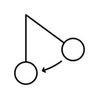 ícone de contorno de ícone de contorno de duas bolas. item de vetor preto e branco do conjunto, dedicado à ciência e tecnologia.