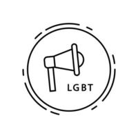 megafone, lgbt vetor ícone