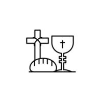 graal e pão, cristandade vetor ícone