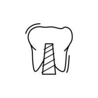 PIN dente dental vetor ícone