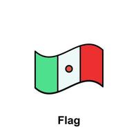 bandeira, cinco de maionese vetor ícone