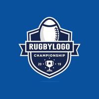 rúgbi campeonato logotipo Projeto vetor