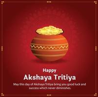 feliz akshaya tritiya indiano hindu festival celebração vetor Projeto