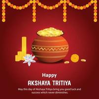 feliz akshaya tritiya indiano hindu festival celebração vetor Projeto