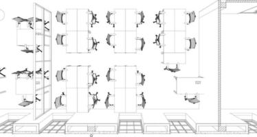 ilustração 3D do projeto de construção vetor