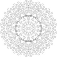 vetor desenhando para coloração livro. geométrico floral padronizar. contorno desenhando em uma branco fundo. mandala.