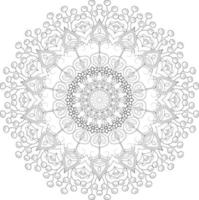 vetor desenhando para coloração livro. geométrico floral padronizar. contorno desenhando em uma branco fundo. mandala.