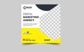 digital marketing agência social meios de comunicação e postar modelo vetor