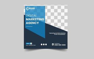 digital marketing agência social meios de comunicação e postar modelo vetor