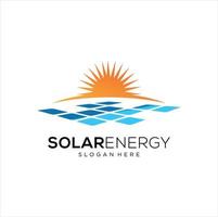 Sol solar energia logotipo Projeto modelo. solar tecnologia logotipo desenhos, idéia logotipo Projeto inspiração vetor